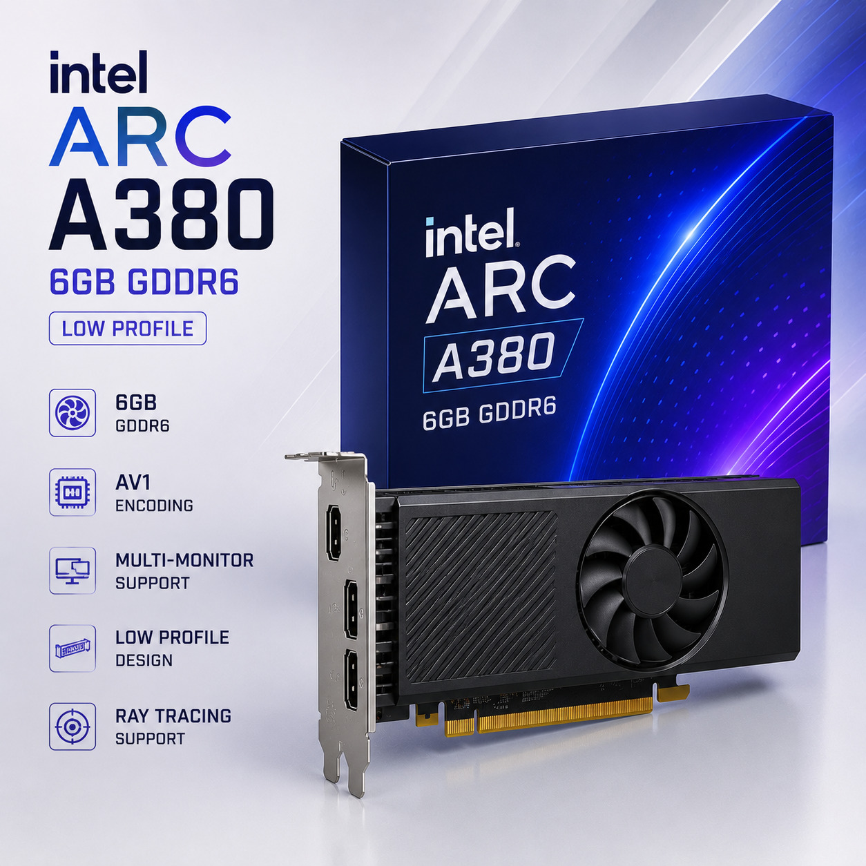 Intel Arc A380 6GB GDDR6 Graphics Card | Low Profile