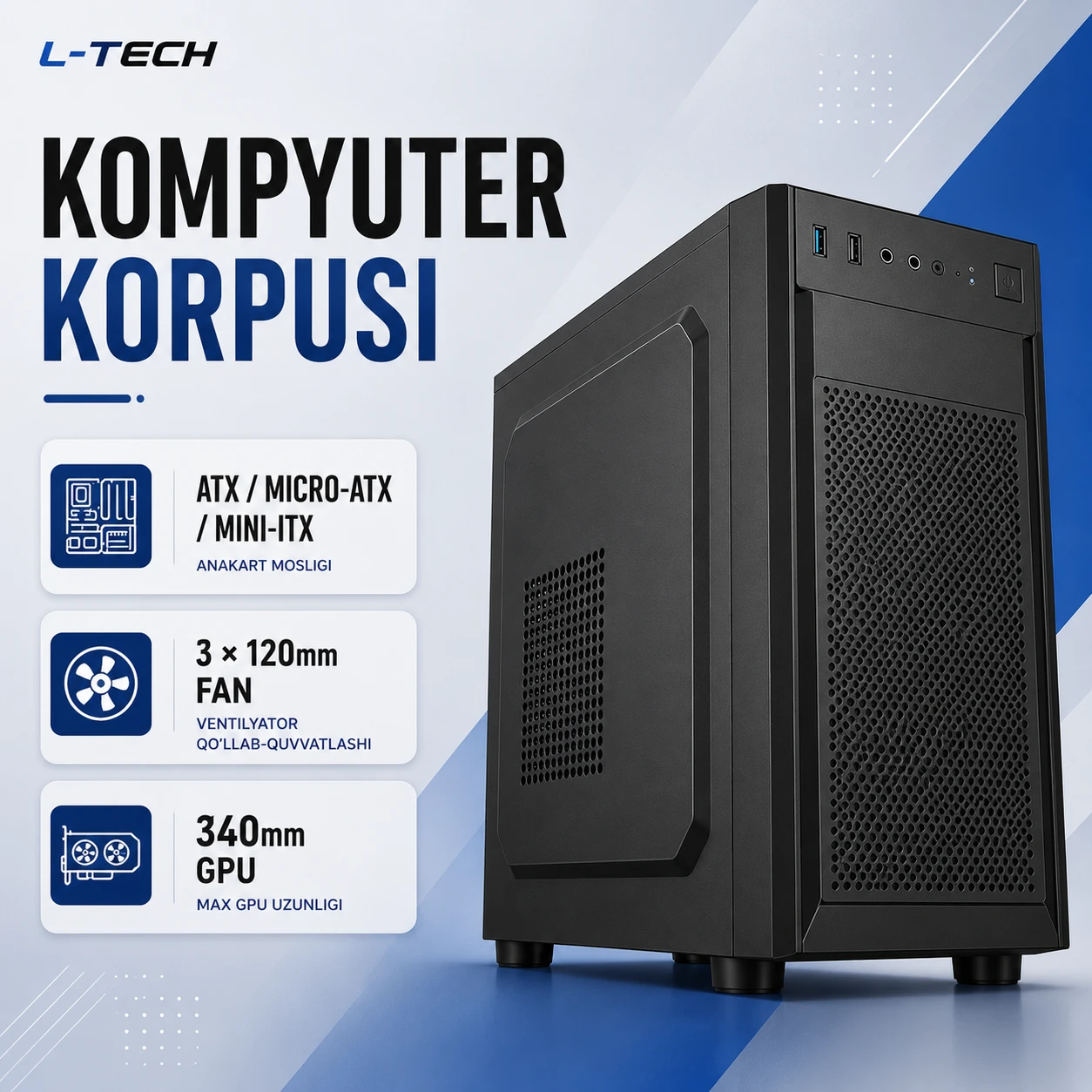 L-TECH Universal Kompyuter Korpusi