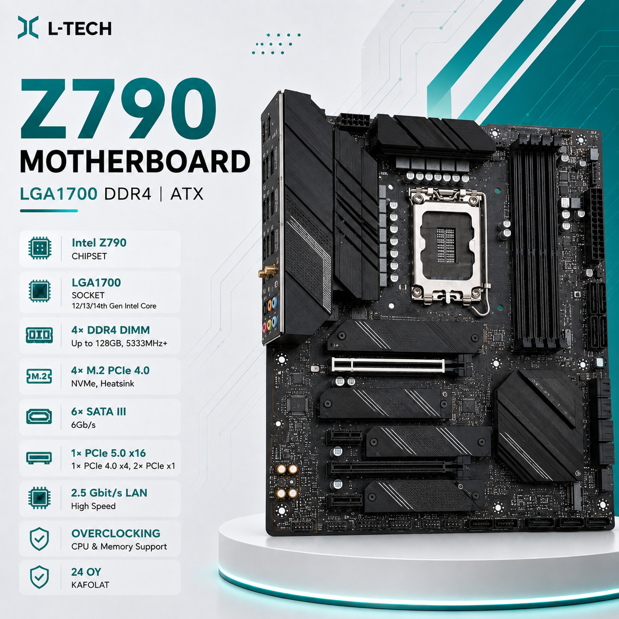 L-TECH Z790 DDR4 Motherboard | Intel LGA1700 | ATX