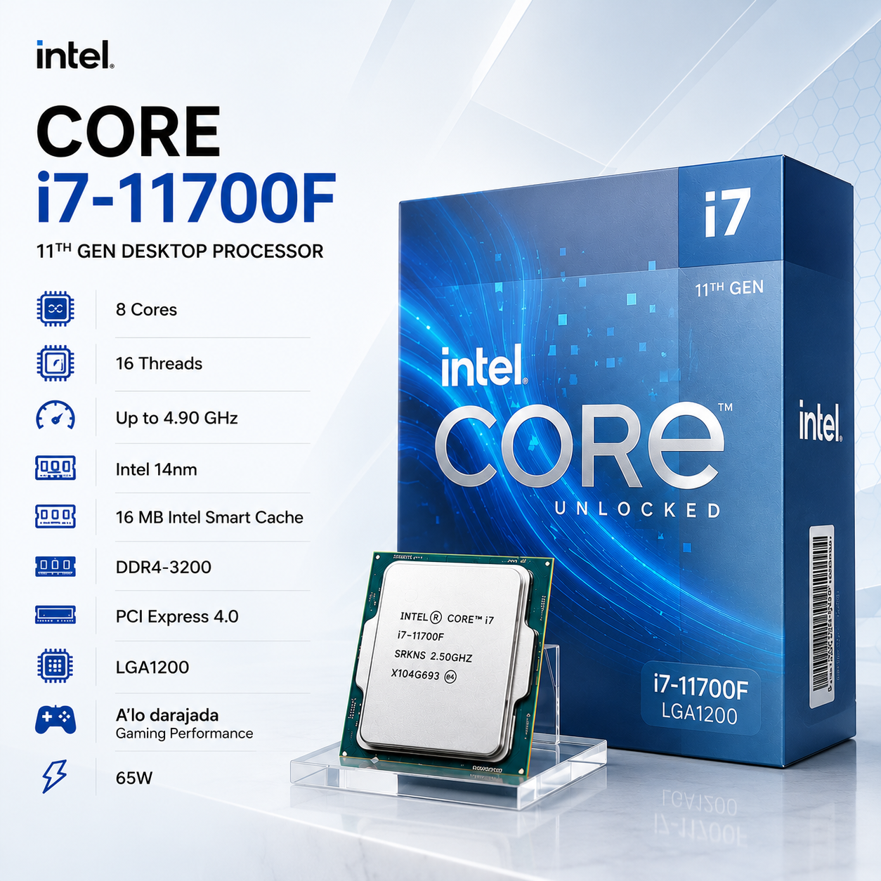 Intel Core i7-11700F Desktop Processor