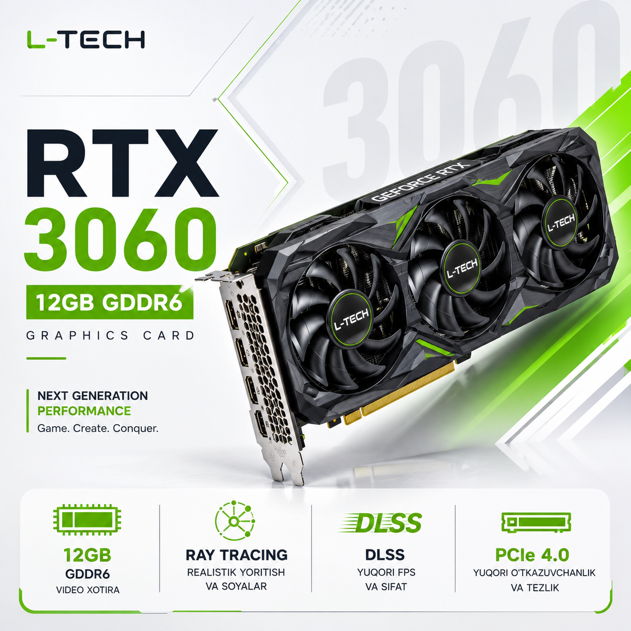NVIDIA GeForce RTX 3060 12GB GDDR6 Graphics Card