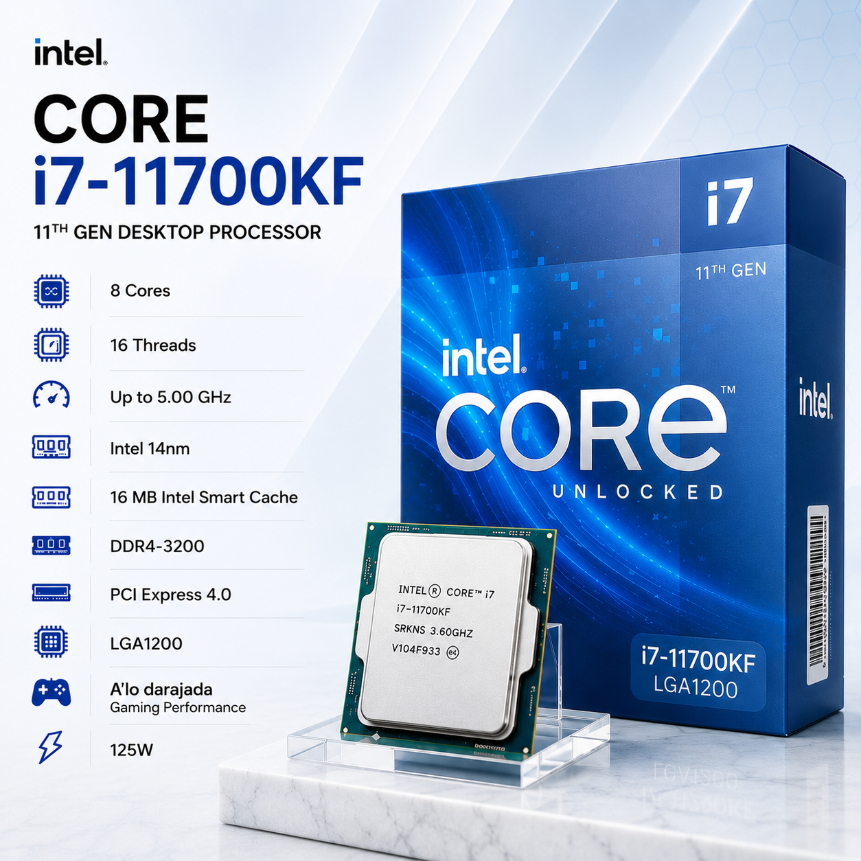 Intel Core i7-11700KF Desktop Processor