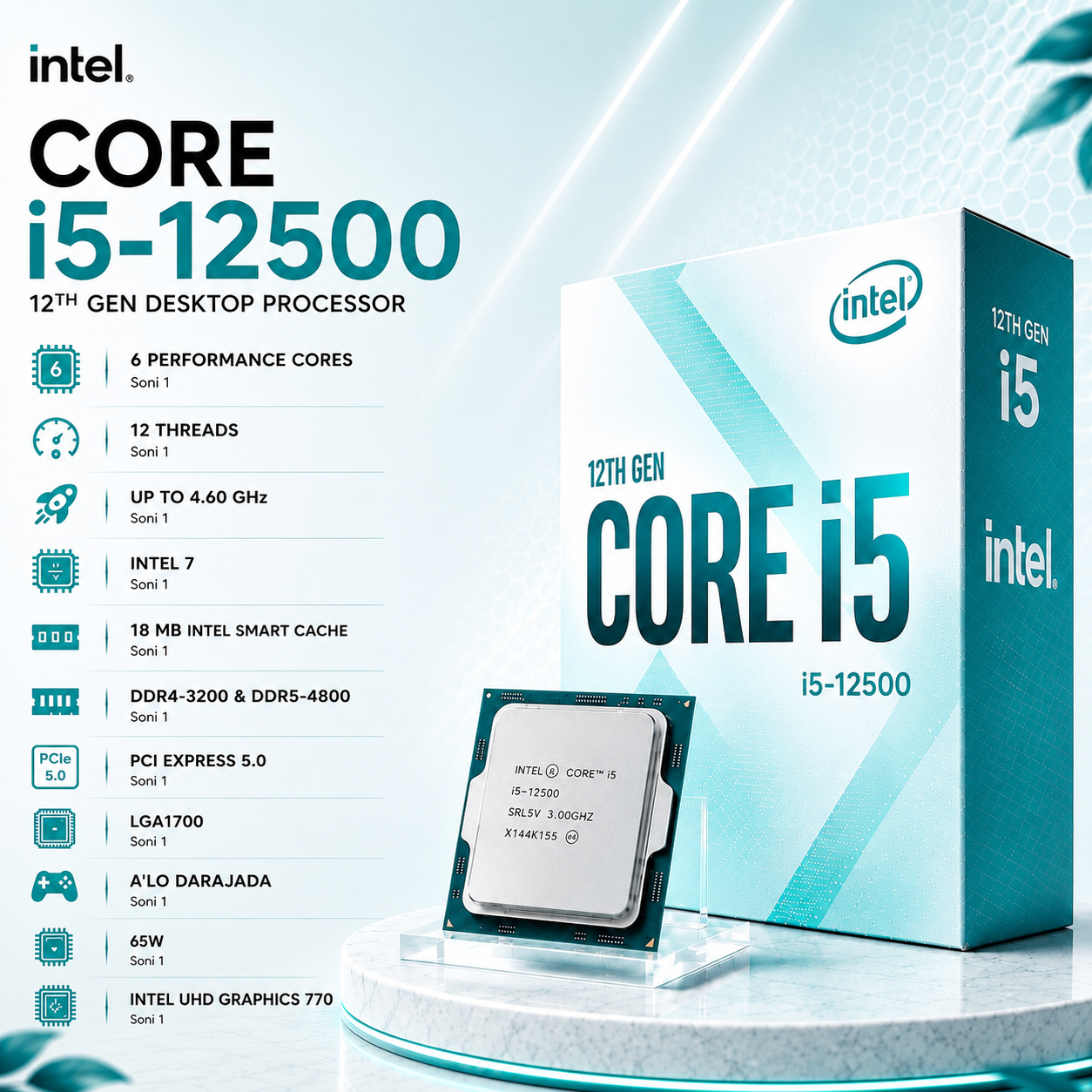 Intel Core i5-12500 Desktop Processor