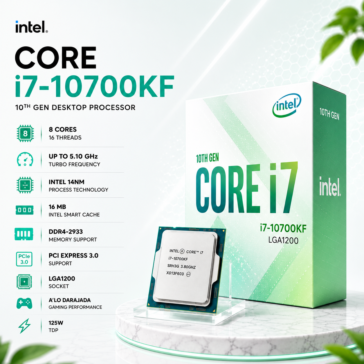 Intel Core i7-10700KF Desktop Processor