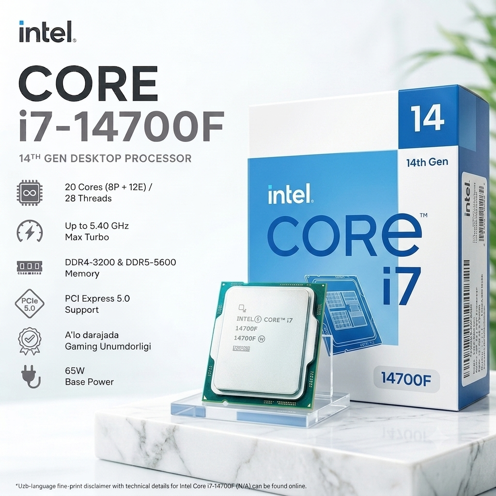 Intel Core i7-14700F Desktop Processor