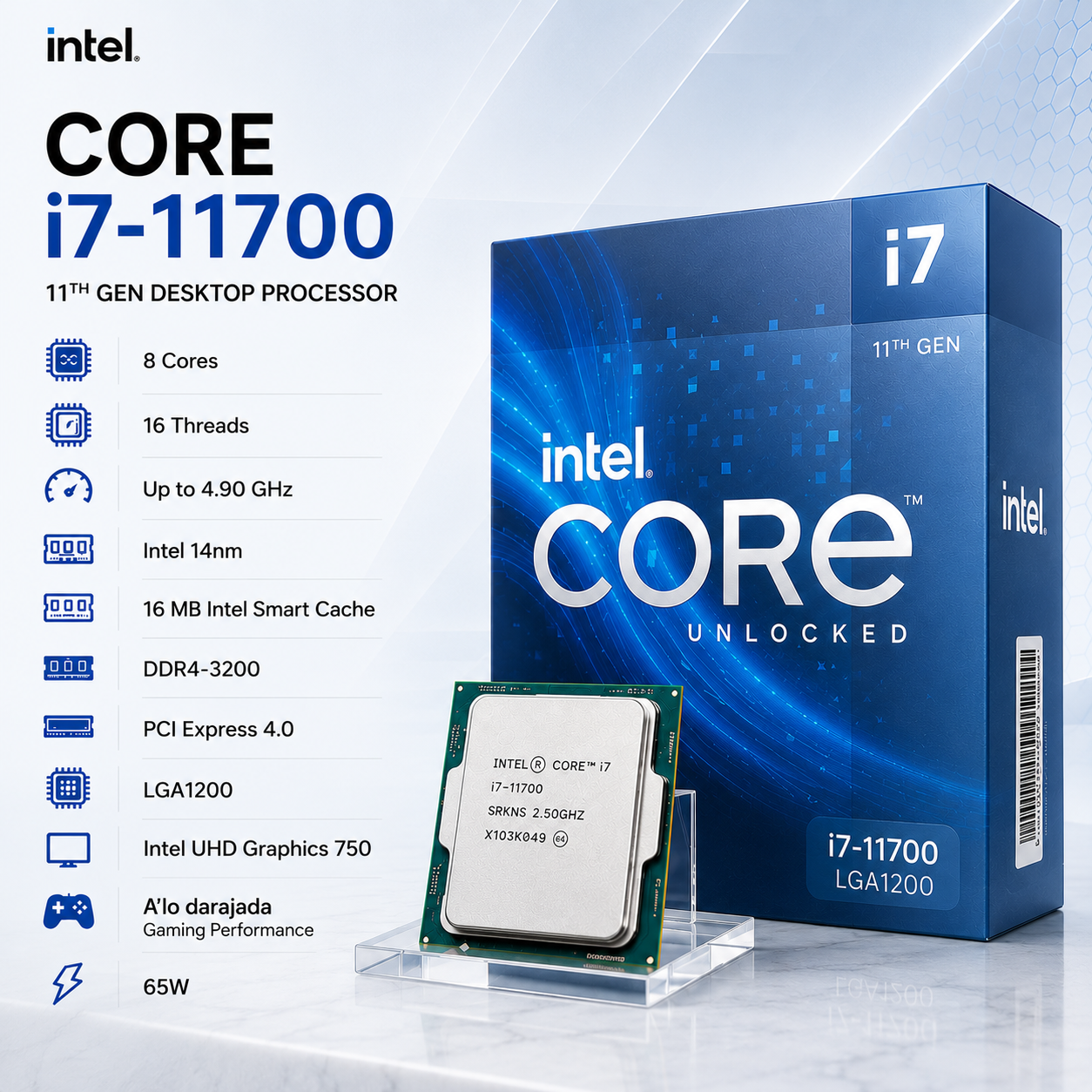 Intel Core i7-11700 Desktop Processor