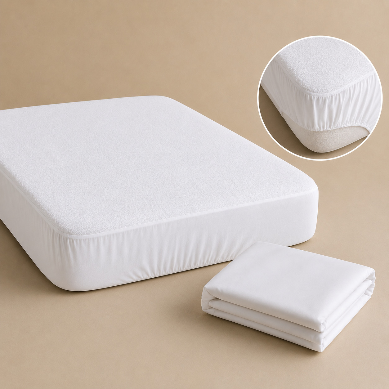 Matras qoplami – mehmonxona uchun, rezinkali, 180×200 sm