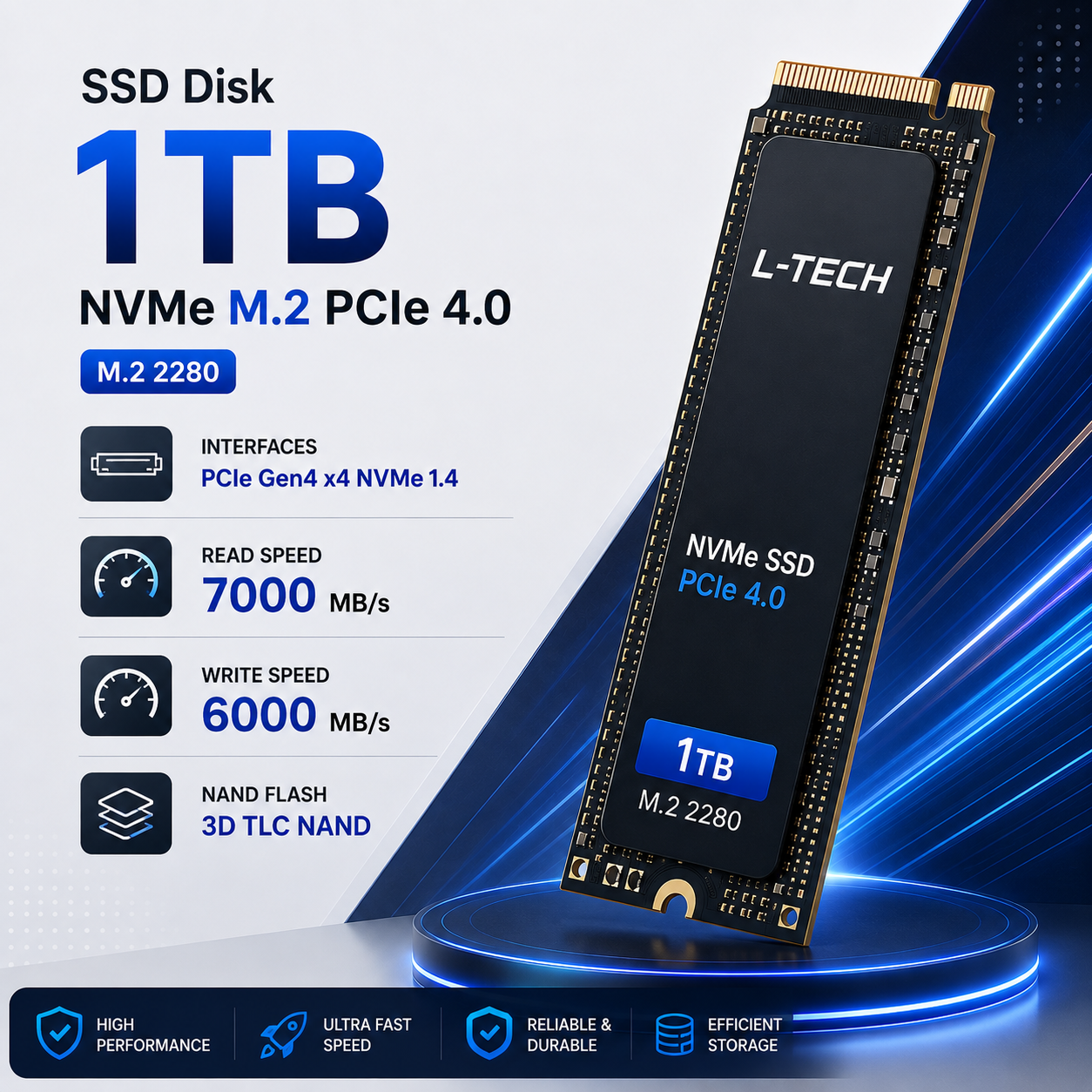 SSD Disk 1TB NVMe M.2 PCIe 4.0