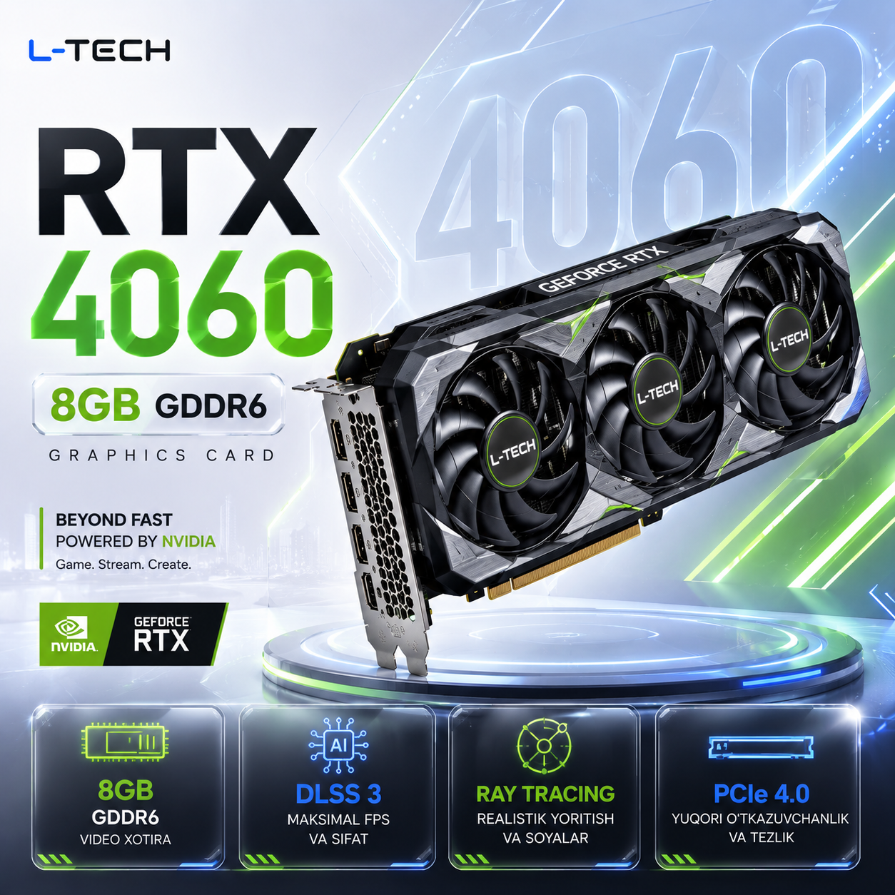 NVIDIA GeForce RTX 4060 8GB GDDR6 Graphics Card