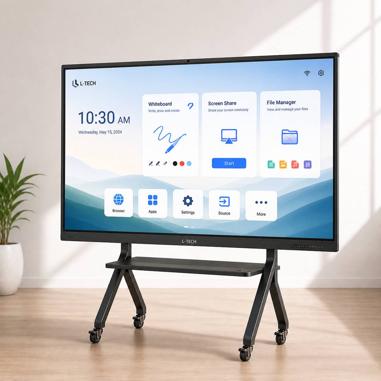 INTERACTIVE PANEL 75 inch – 4K UHD, 20 touch points, Android/Windows, Intel Core i5 OPS, 8GB RAM, 256GB SSD