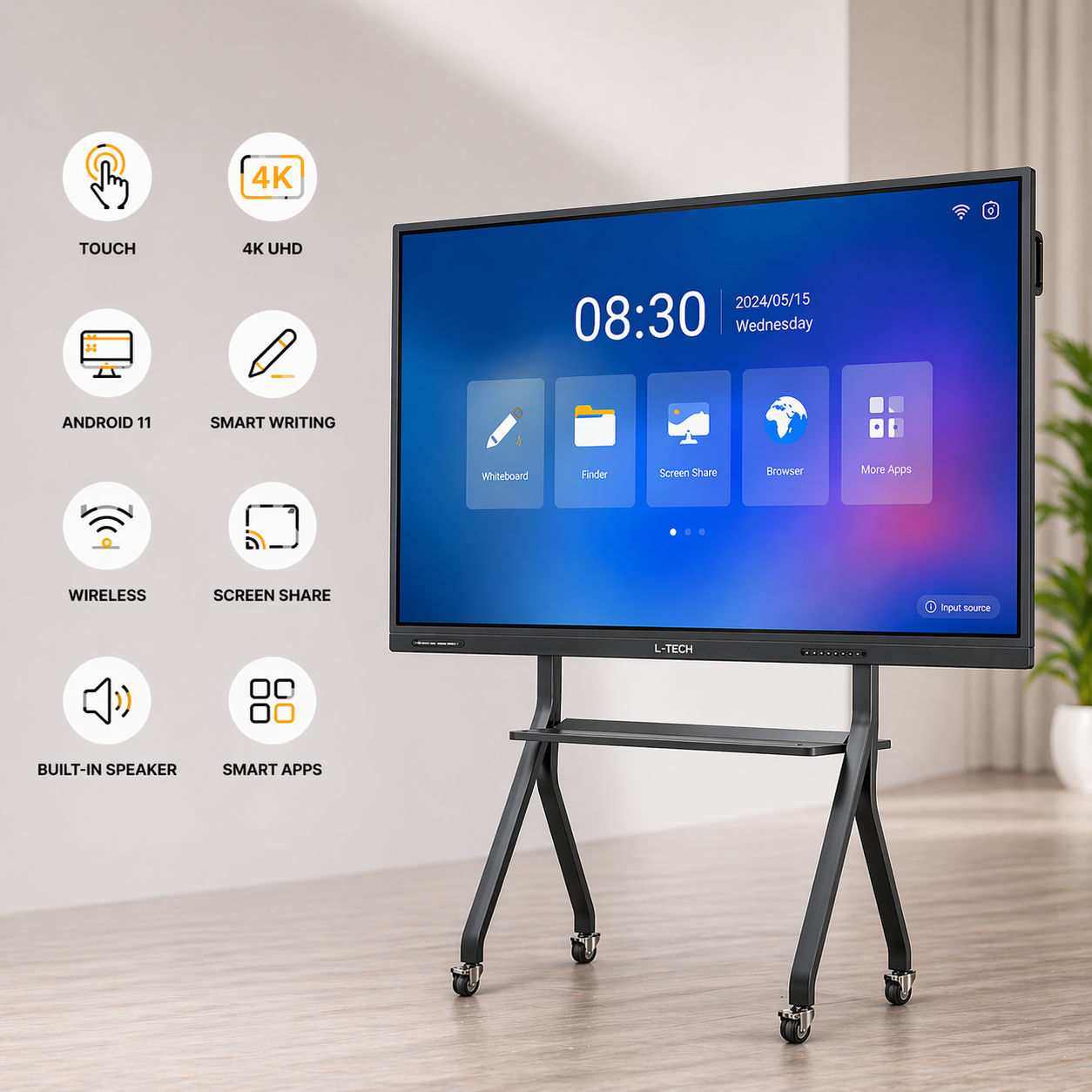 INTERACTIVE PANEL 65 inch – FULL HD, 20 TOUCH POINTS, OPS (I5/4GB/128GB)