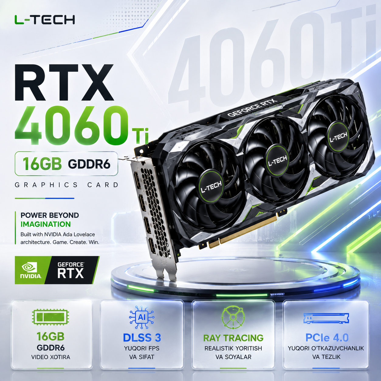 NVIDIA GeForce RTX 4060 Ti 16GB GDDR6 Graphics Card