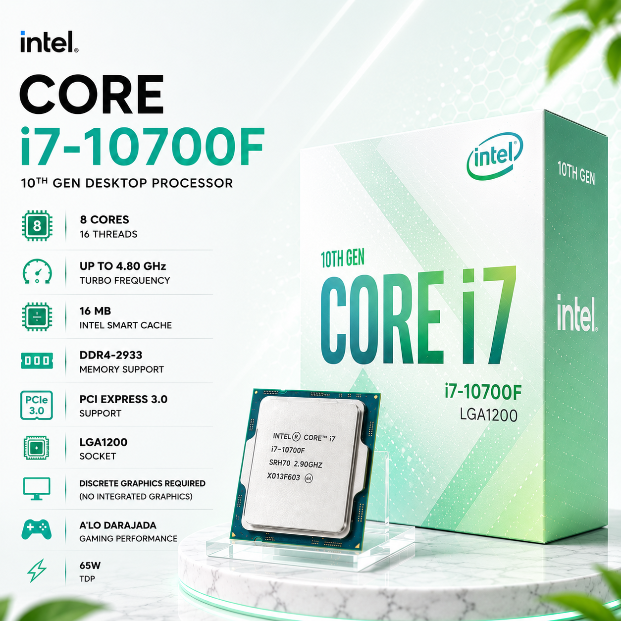 Intel Core i7-10700F Desktop Processor