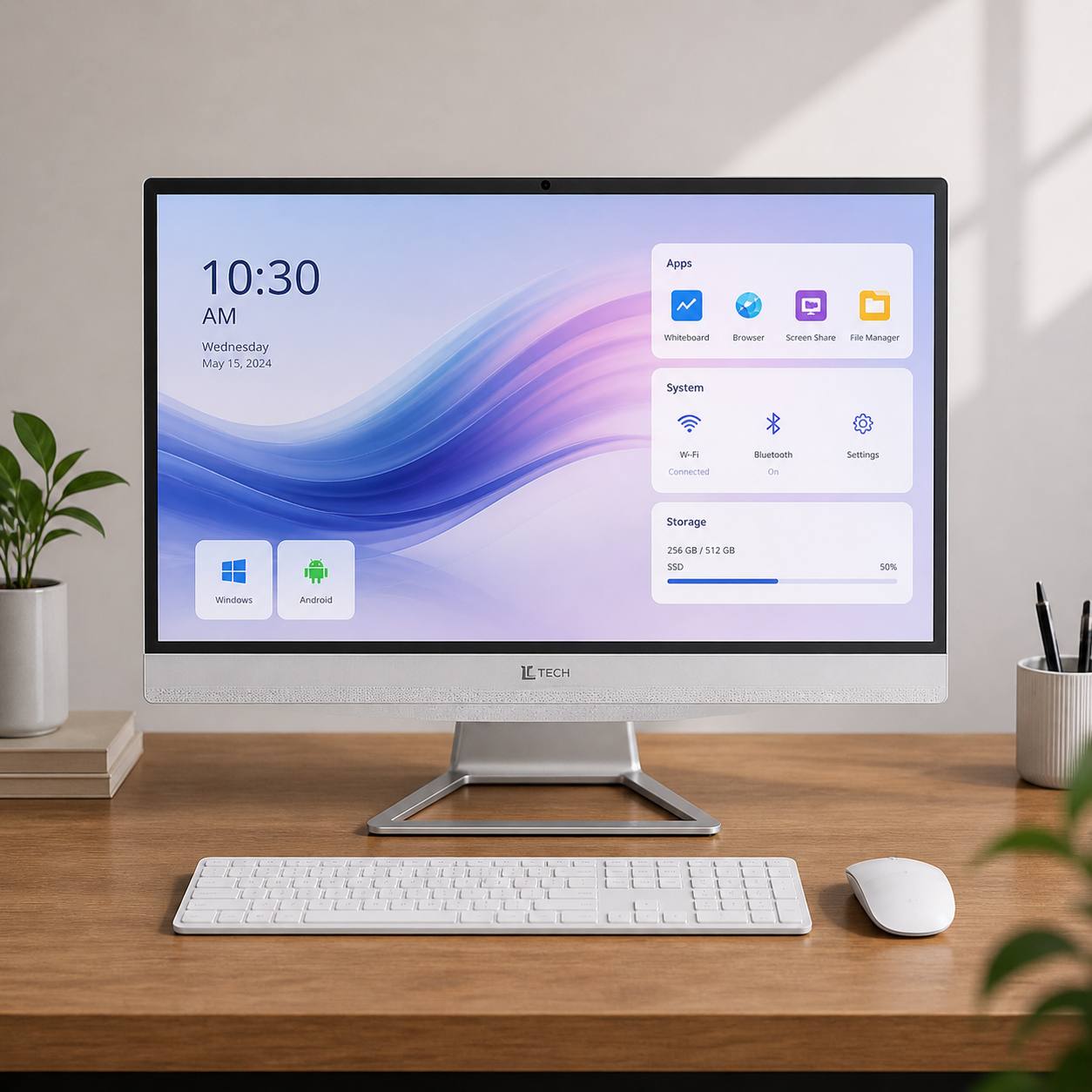 Monoblok 24 inch – Intel Core i5, 4GB RAM, 256GB SSD, Wi-Fi, Windows 10
