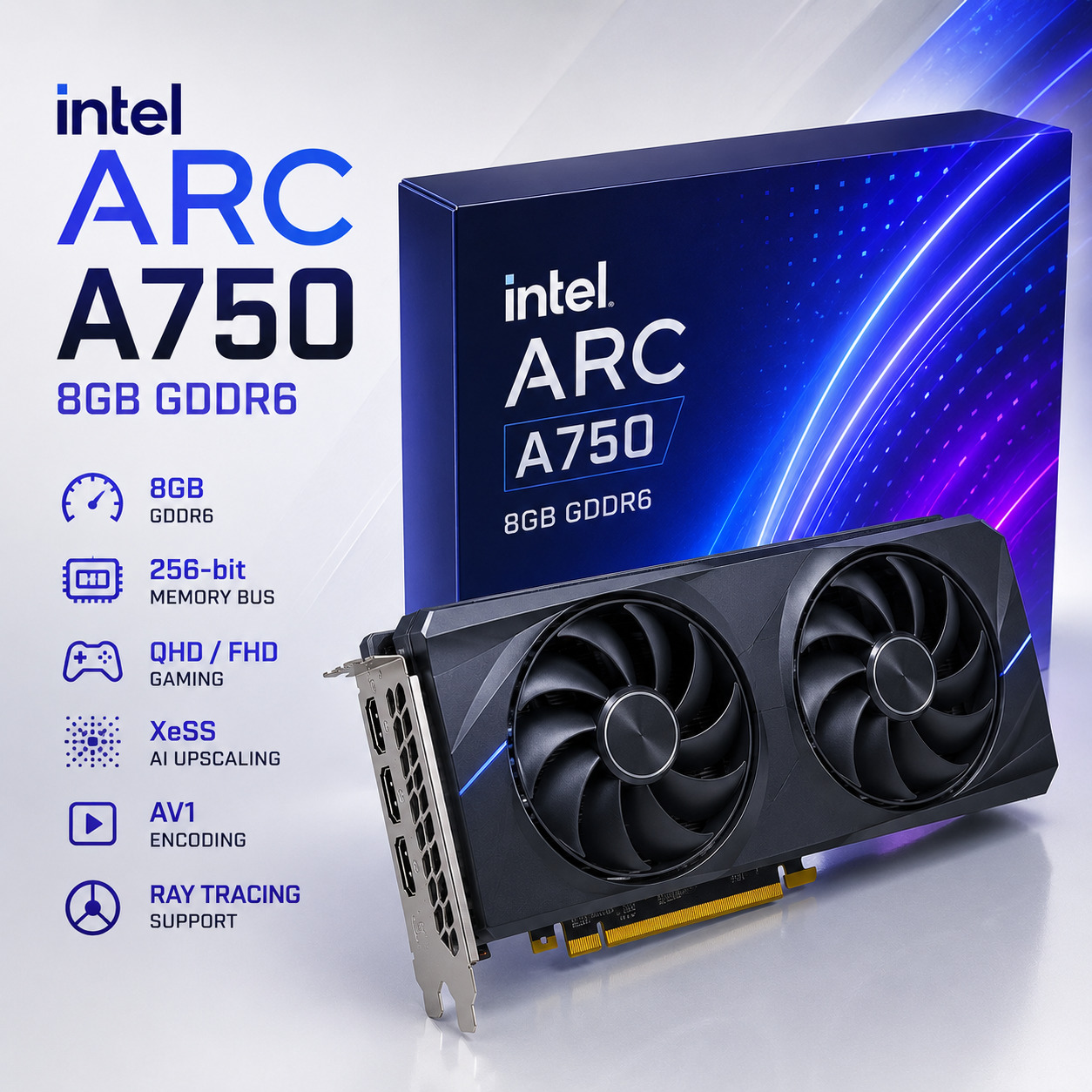 Intel Arc A750 8GB GDDR6 Graphics Card
