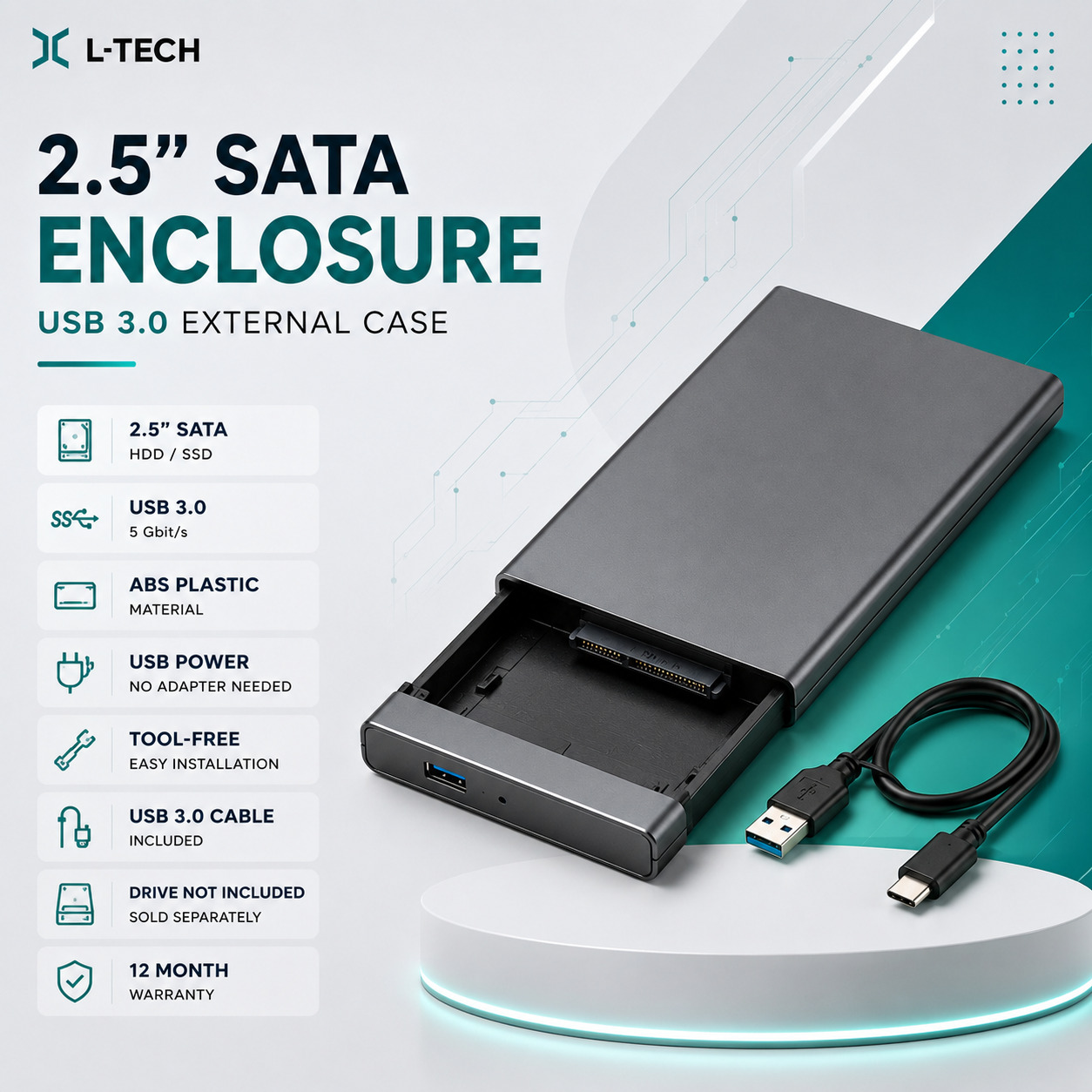 2.5 inch SATA disk uchun tashqi korpus | USB 3.0