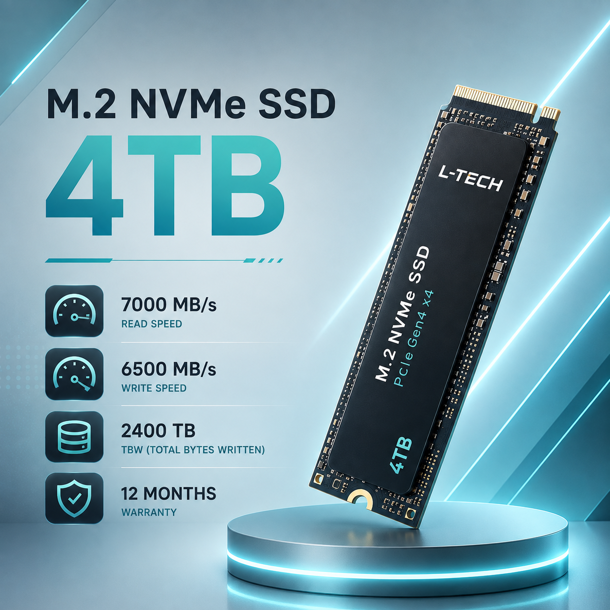 QATTIQ DISK | M.2 NVMe SSD 4TB