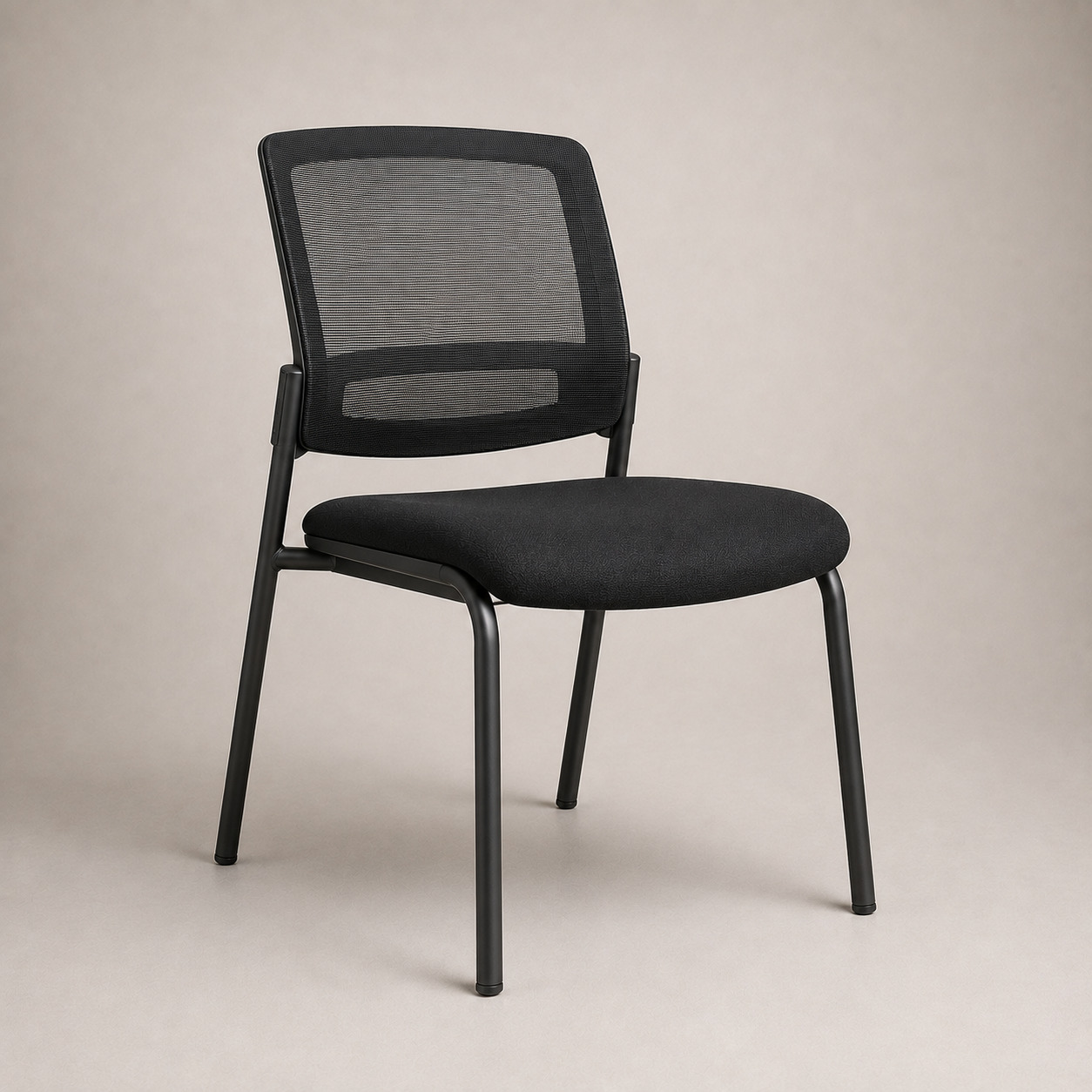 Konferens stul – setka orqali, qatorlanadigan, qora (54×56×85 sm)