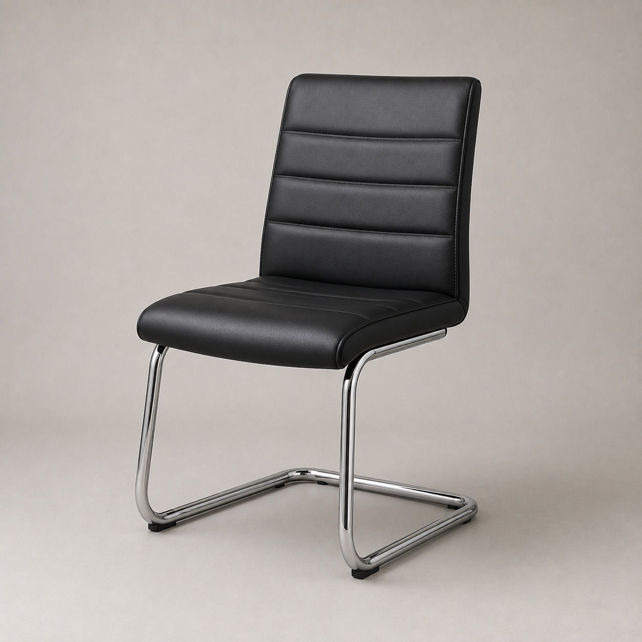Konferens stul – ekoteri, xrom konsol karkas (55×60×88 sm)