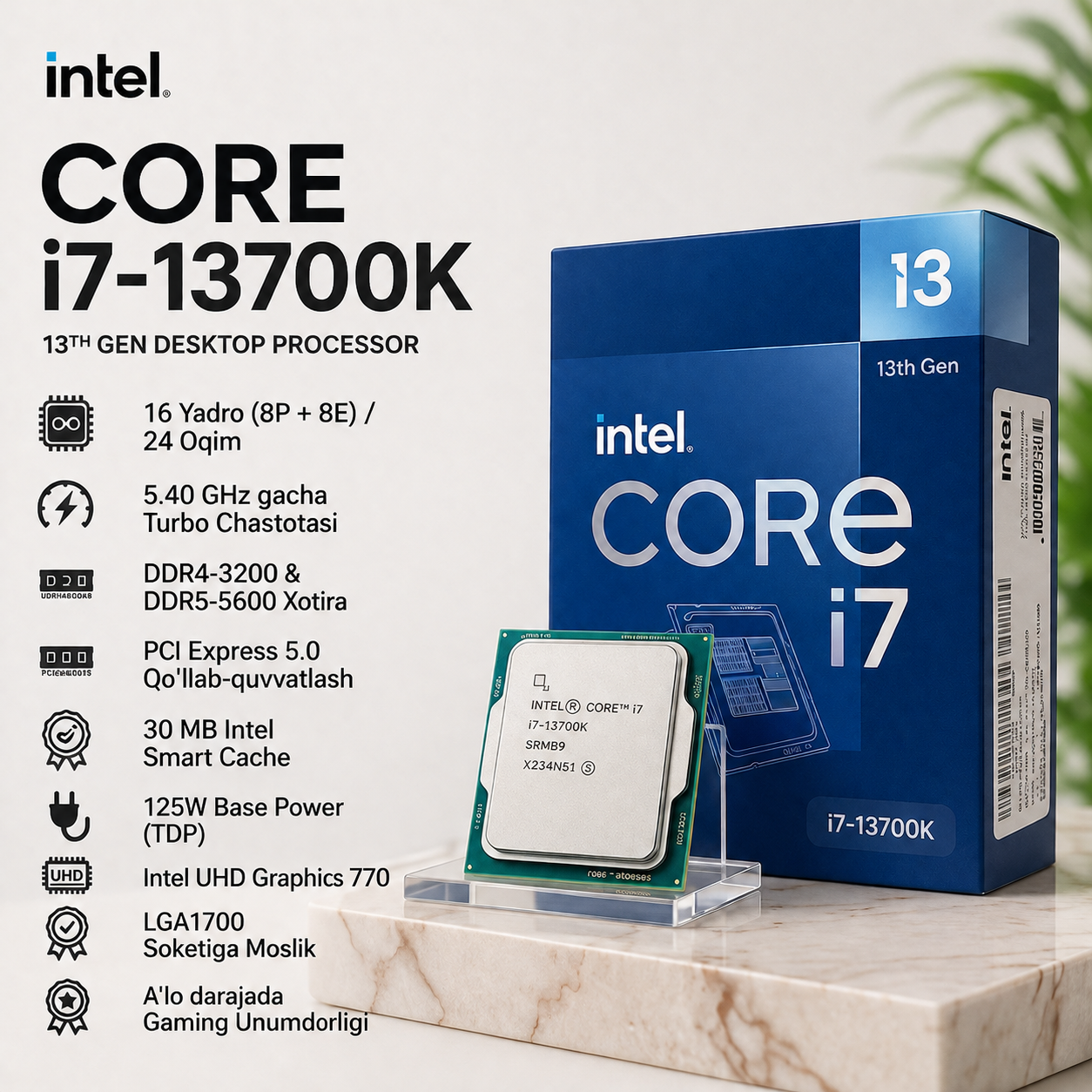 Intel Core i7-13700K Desktop Processor