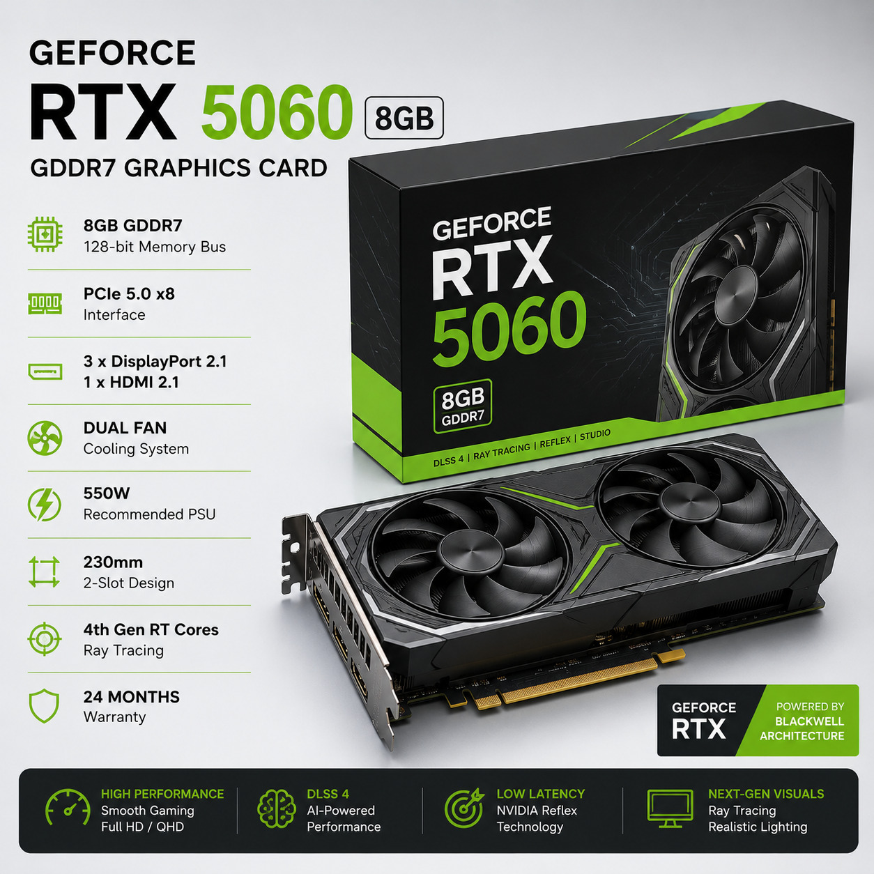 NVIDIA GeForce RTX 5060 Ti 16GB GDDR7 Graphics Card