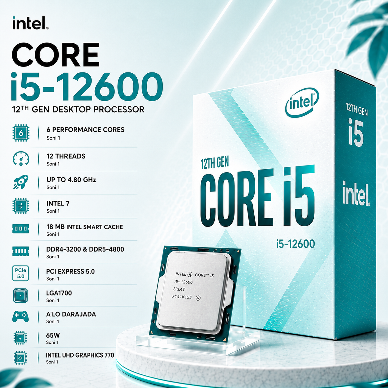 Intel Core i5-12600 Desktop Processor