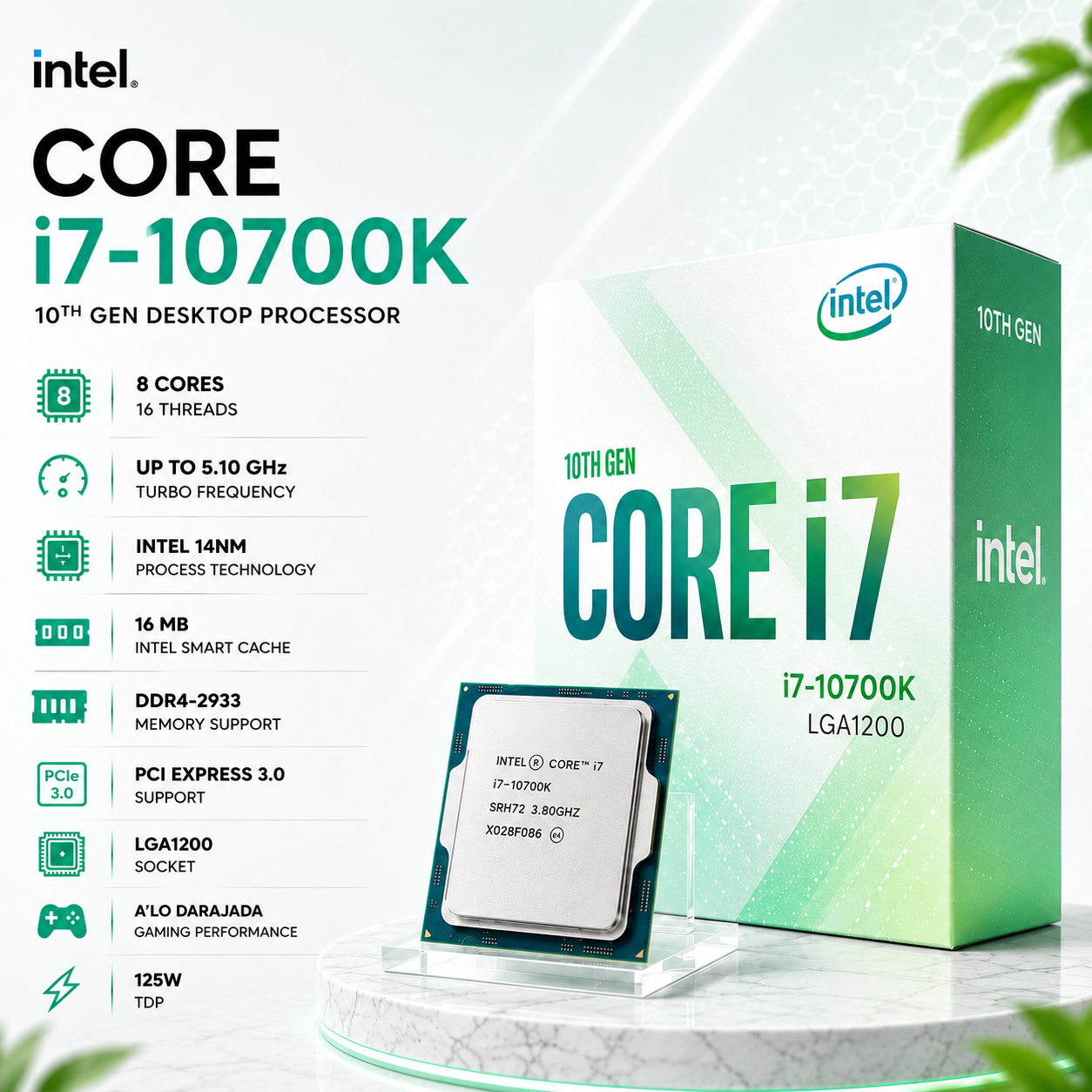 Intel Core i7-10700K Desktop Processor